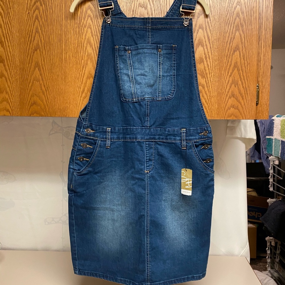 Denim Jumper By Suzanne Betro NWT Size 10-12